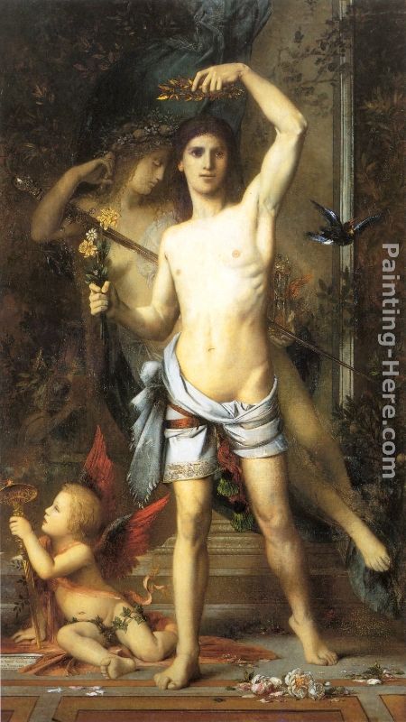 The Young Man and Death painting - Gustave Moreau The Young Man and Death art painting